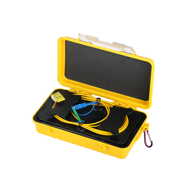 Uadme OTDR Launch Cable Box, Glasvezel kabel verlenging SC/APC naar SC/APC Simplex singlemode 9/125, FTTH LWL patchkabel 1000M verlengkabel OTDR, geel Uadme OTDR Launch Cable Box, Glasvezel kabel verlenging SC/APC naar SC/APC Simplex singlemode 9/125, FTTH LWL patchkabel 1000M verlengkabel OTDR, geel